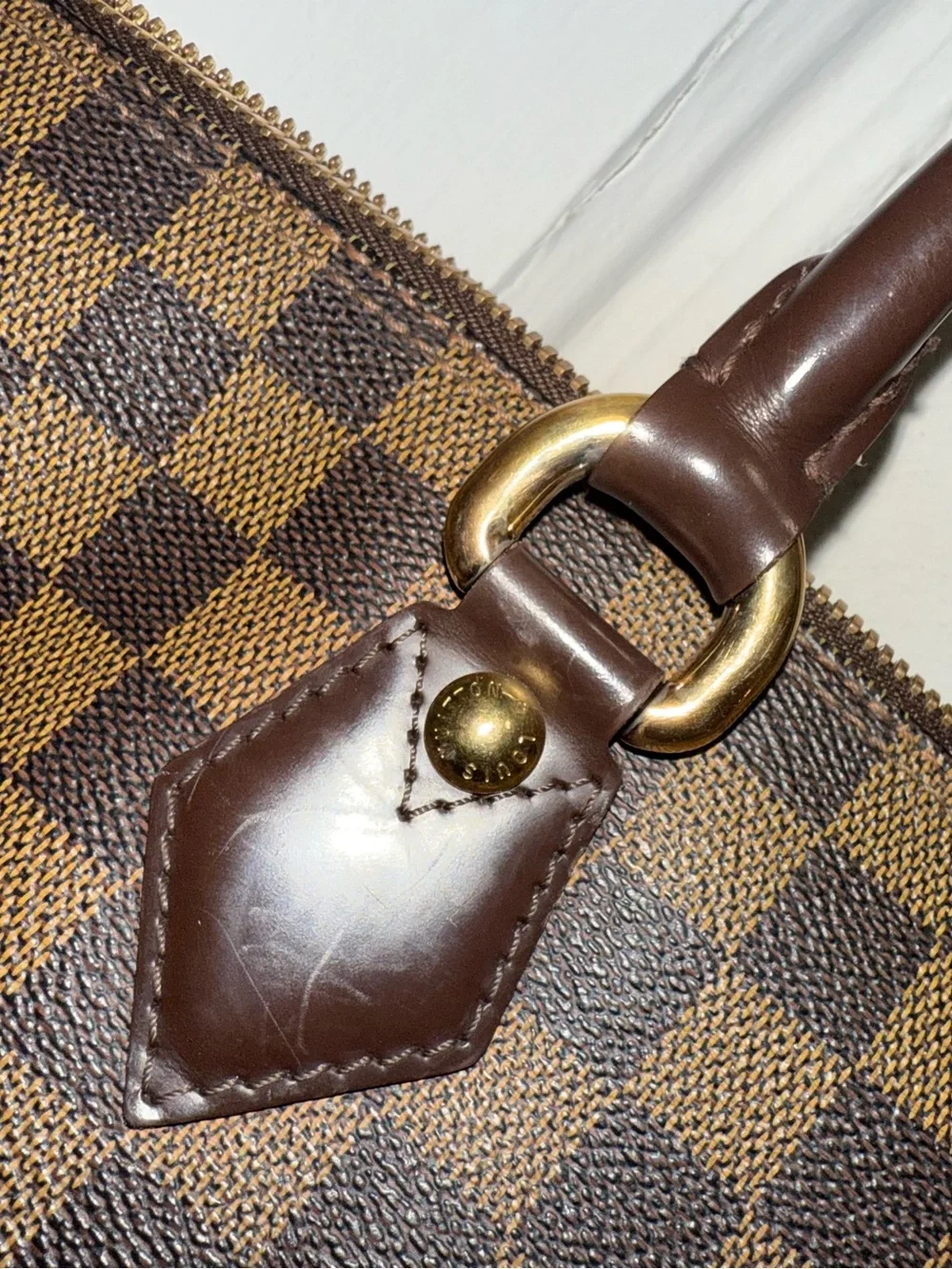 Louis Vuitton Damier Ebene Saleya PM Tote Shoulder Handbag
